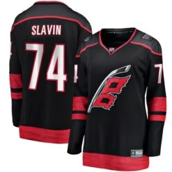 Women's Fanatics Branded Jaccob Slavin Black Carolina Hurricanes Home Breakaway Player Jersey