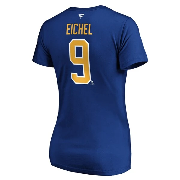 Women's Fanatics Branded Jack Eichel Royal Buffalo Sabres Authentic Stack Name & Number V-Neck T-Shirt - Image 3