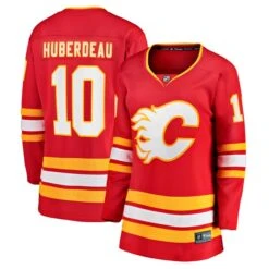 Women's Fanatics Branded Jonathan Huberdeau Red Calgary Flames Home Breakaway Player Jersey