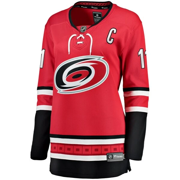 Women's Fanatics Branded Jordan Staal Red Carolina Hurricanes Alternate Breakaway Player Jersey - Image 2