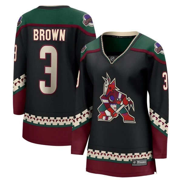 Women's Fanatics Branded Josh Brown Black Arizona Coyotes Home Breakaway Player Jersey