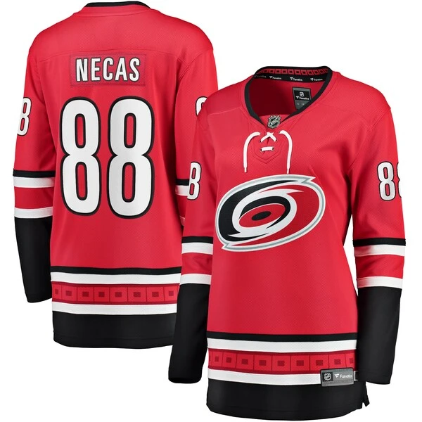 Women's Fanatics Branded Martin Necas Red Carolina Hurricanes Alternate Breakaway Player Jersey