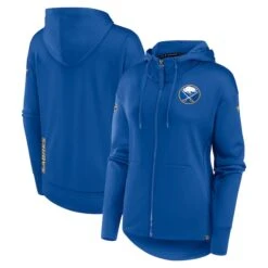 Women's Fanatics Branded Royal Buffalo Sabres Authentic Pro Scuba Full-Zip Hoodie