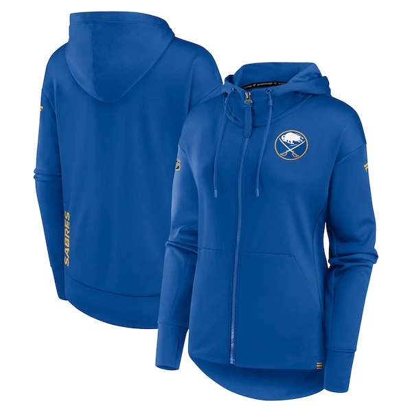 Women's Fanatics Branded Royal Buffalo Sabres Authentic Pro Scuba Full-Zip Hoodie