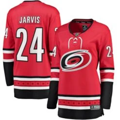 Women's Fanatics Branded Seth Jarvis Red Carolina Hurricanes Alternate Breakaway Player Jersey